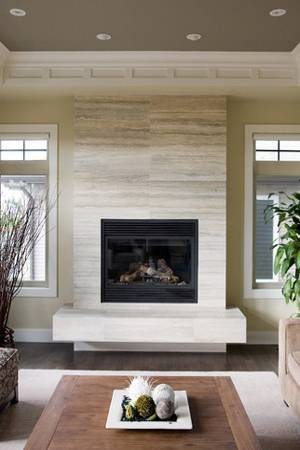 tiled walls fireplace