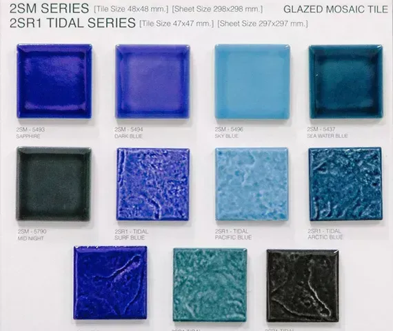 glazed mosaics tiles